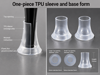 Hoersun Transparente TPU High-Heel-Schutzkappen Stiletto-Schuhabsatzabdeckungen Stopper mit ausgestellter Basis für Hochzeiten und Rasenflächen – Großhandel ab Werk