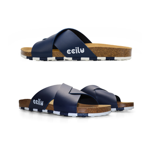 Chaussons de plage végétaliens écologiques à séchage rapide et anti-glissant pour le soutien de la voûte plantaire avec sangle croisée et semelle en liège Lg26 - Product Image 1