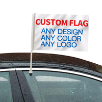 Drapeau de voiture personnalisé Gahumi Huiyi de qualité supérieure, motif Canada, article promotionnel, découpe et impression, drapeau sportif léger