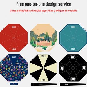 Parapluie droit semi-automatique grand format 120 cm en nylon pongé imperméable personnalisé avec logo, idéal pour l'usine - Product Image 4