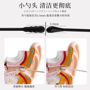 Hisopos de Algodón de Doble Cabeza Xiao Han Zai, 100 Unidades, Multiusos, para Limpieza de Oídos y Maquillaje - Product Image 4