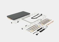 Sistema de Equipo de Pilates para Pared, Media Torre con Plataforma Alta y Colores Personalizados, Venta al Por Mayor de Fábrica