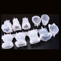 Moules en résine 3D pour animaux Homesun, moules de coulée en résine, grands moules en silicone transparent pour licorne, ours, chat, lion, époxy, pour l'artisanat en résine DIY