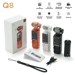 Caméra d'action de poche Q8 4K de qualité supérieure en gros, 500W pixels, 2000mAh, 180° °   Caméscope Vlog avec écran LCD rotatif de 1,9 pouce - Product Image 2