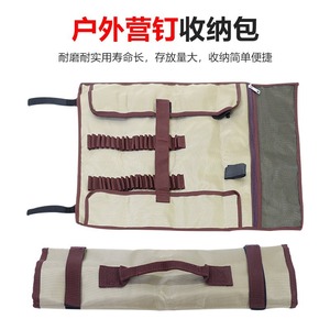 Trunk Organizer Canvas <b>Large</b> Size 8-11 Compartments <b>Storage</b> <b>Bag</b> For Car Use Khaki - Product Image 3