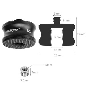 Comito Tripod Ball Head K3 <b>28mm</b> Metal Camera Mount Accessory for Digital Camera - Product Image 1
