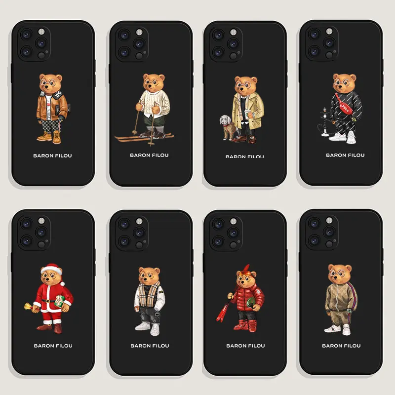 Neue Baron Filou Bear Soft Case für iPhone 14 13 12 11 Pro Max Mini 7 8 6 6s Plus Xr X Xs Max Se Telefon abdeckung Mode Fundas Capa