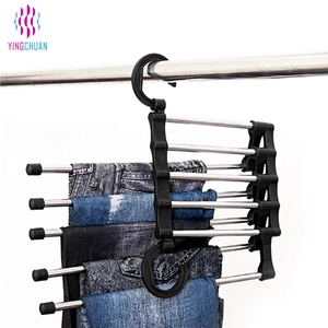 <span class=keywords><strong>Cintre</strong></span> de vêtements multifonctionnel en plastique, présentoir pour pantalons et habits, vente en gros, 1 unité - Product Image 2