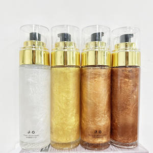 Logotipo personalizado Hidratante Gold Glow Fairy Dust Líquido Brillo Cuerpo Aceite Brillo Resaltador para piel seca - Product Image 5