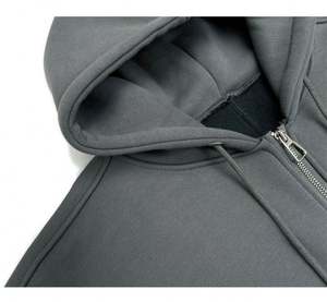 Ruyi เสื้อฮู้ดมีซิปสำหรับผู้ชายเสื้อฮู้ดโอเวอร์ไซส์ซิปรูดซิปรูดไซส์ใหญ่พิเศษออกแบบได้ตามที่ต้องการ - Product Image 5