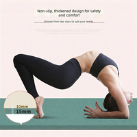 Tapete de Yoga NBR/TPE Extra Grueso de 10 mm, Impermeable, Antideslizante, para Ejercicio en Casa, Gimnasio, Pilates, Fitness, Estudio de Yoga, Plegable, Personalizado, con Bolsa de Transporte