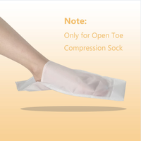 Chaussette de Compression à bout ouvert pour un applicateur facile à enfiler pour aider à mettre pour les personnes âgées