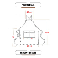 Tablier en toile de polyester durable et réutilisable, multi-poches, taille ajustable, impression de logo personnalisé pour la cuisine, les chefs, les serveurs et le travail
