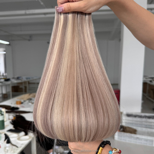 Extensions de cheveux vierges russes en vrac, brun clair, à bandes adhésives, pointes pleines, cheveux humains, extensions à bandes adhésives classiques - Product Image 3