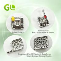 Brackets orthodontiques métalliques monobloc en acier inoxydable, brackets Roth MBT, fournitures dentaires