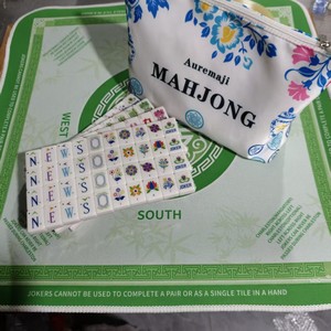 Mahjong américain 4 couches anti-décoloration 30MM mélamine rose 160 jetons portable écologique résistant à l'eau pour poker, mini-parties et <span class=keywords><strong>camping</strong></span> - Product Image 1