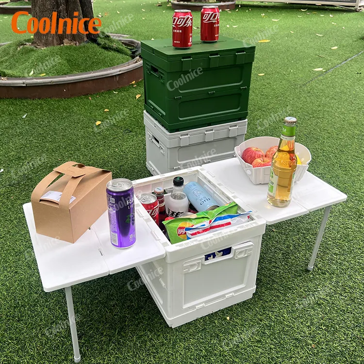 Home Car Camping Multifunctional Plastic Folding Box Portable Storage Bin Boxes outdoor Storage box