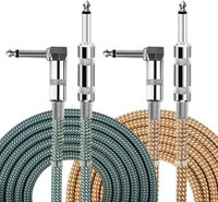 Manufacturer OEM 1M 3M Woven Braided 6.35MM to 6.35mm Electric Instrument Cables for Guitar High Quality