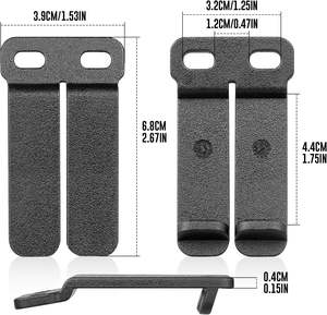 Warriorland <span class=keywords><strong>Iwb</strong></span> & Owb <span class=keywords><strong>Holster</strong></span> Riemclip, 1.5/1.75 Inch Verstelbaar, Met Metalen Ringen, Schroeven, Sleuven Bindpalen - Product Image 3