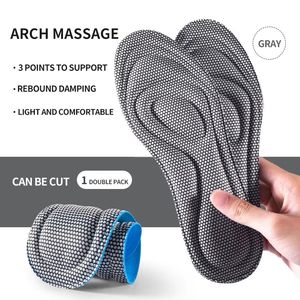 1 paire de semelles intérieures en mousse à mémoire de forme pour hommes et femmes, nano antibactériennes, massage orthopédique, semelles de chaussures de sport, absorption des chocs, confort - Product Image 3