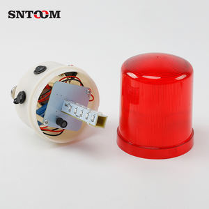 SNTOOM Luz de Advertencia Giratoria LED Roja de Alta Luminosidad ST-01JHR, Dispositivo de Alarma Audible y <span class=keywords><strong>Visual</strong></span> con Carga Magnética, 12V/24V/220V - Product Image 3