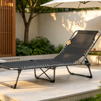 Chaise longue moderne réglable et pliable de haute qualité, multifonctionnelle, avec structure métallique résistante à l'usure, pour l'extérieur