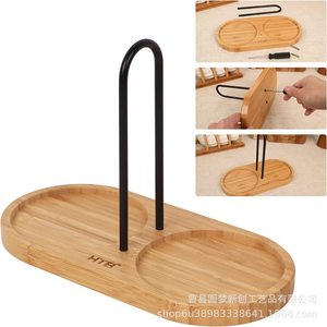 Wooden spice jar with magnetic rotating lid, <b>bamboo</b> spice <b>container</b>, household kitchen seasoning <b>container</b> storage box - Product Image 5