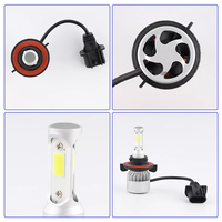 Prix pas cher 36W COB Chip S2 H13 9007 Auto Brouillard Ampoules 6000K Blanc Couleur 12V 8000lm LED Phare Kits pour Voitures État Nouveau