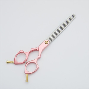 Tijeras de peluquería ultraligeras para mascotas, acero 440C, mangos de colores para cortar el pelo de perros, diseño práctico - Product Image 3