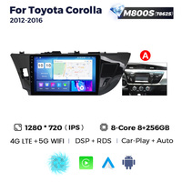 MEKEDE Android 12 8 cœurs 8+128 Go IPS DSP Système multimédia de voiture pour Toyota Corolla 2012-2016 Lecteur de voiture GPS BT Car-play Stéréo