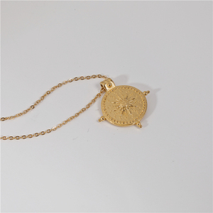 新款防水18k镀金星星太阳吊坠时尚不锈钢项链女性饰品 - Product Image 6