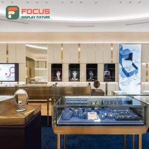 Exhibidor de Joyería Minimalista, Panel de Vidrio Templado, Mostrador de Joyería para Centro Comercial - Product Image 1