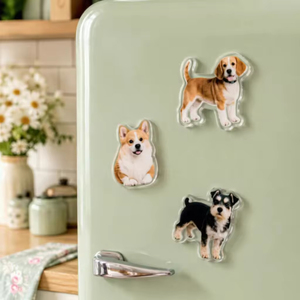 Aimant de réfrigérateur personnalisé au design de dessin animé mignon, cadeau créatif coloré, décoration de la maison, aimant de réfrigérateur en acrylique en gros - Product Image 1