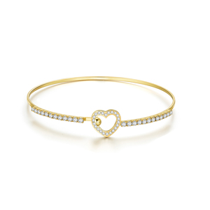 Pulsera de Aleación con Dijes de Cristal, Estilo Romántico, Chapada en Plata/Oro Rosa, para Mujer, Joyería de Moda 2021 - Product Image 1