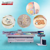 Impresora UV de Inyección de Tinta de Alta Velocidad TechJet con 10 Años de Experiencia, Impresora UV Plana 2513 para Impresión en Cartón Espuma y Cartón Gator