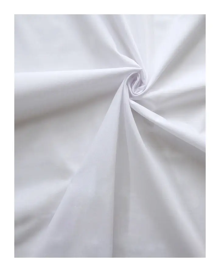 Groothandel Goedkope Poly Poplin Stof Effen Witte 100% Polyester Poplin Stof Voor Shirts Zakvoering