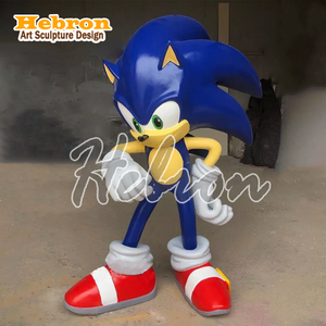 Estatua de Resina Moderna Personalizada, Figura de Acción de Personaje de Dibujos Animados, Erizo de Fibra de Vidrio, Juguetes de <span class=keywords><strong>Sonic</strong></span>, Escultura para Decoración - Product Image 3