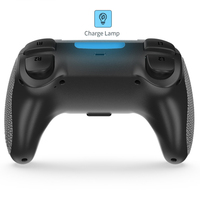 Manette sans fil à double vibration P4, joystick à six axes antidérapant avec moteur de vibration pour Playstation 4 (PS4)