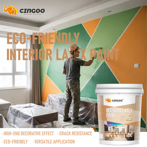 Pintura de Látex Ecológica Antihumedad <span class=keywords><strong>para</strong></span> Interiores, <span class=keywords><strong>para</strong></span> Todo Tipo de Espacios Decorativos, 5 Galones, Revestimiento de Paredes Interiores <span class=keywords><strong>para</strong></span> el Hogar - Product Image 1