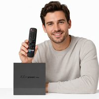 Vente en gros de boîtiers TV intelligents XS97 SMART Pro de haute qualité, S905X4, contrôle numérique, double WiFi, marque personnalisée, fourniture d'usine