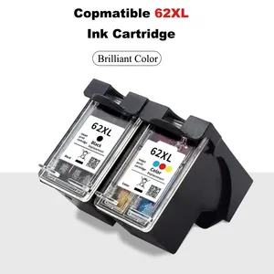 62XL 62 XL Premium renk HP62XL için yeniden üretilmiş mürekkep kartuşu için HP ENVY 5640 Officejet 5740 yazıcı için HP62