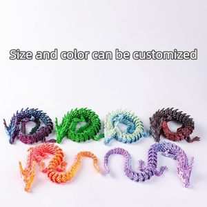 Figuras Decorativas de Dragón Chino Impresas en 3D, Artesanías con Articulaciones Móviles, Decoración Creativa, Juguetes de Regalo para Niños - Product Image 4