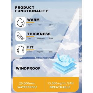 Veste de snowboard personnalisée pour homme, imperméable 20K, respirante 15K, coupe-vent, veste de ski d'hiver, coque unisexe - Product Image 6