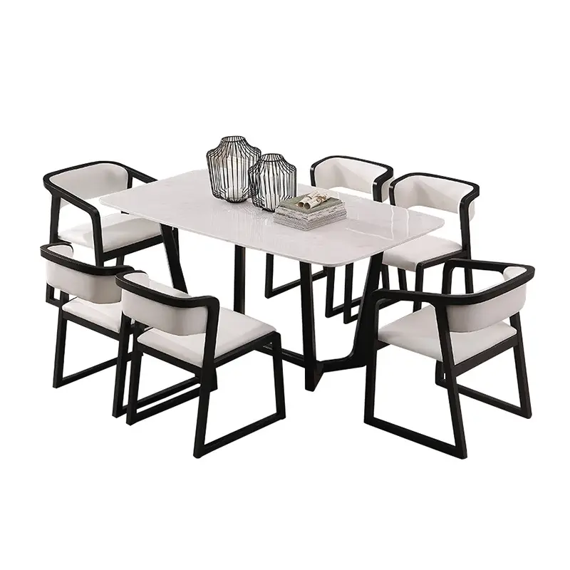 Conjunto de 6 cadeiras para casa apartamento restaurante, design nórdico moderno para sala de jantar, móveis, mesa de jantar em madeira