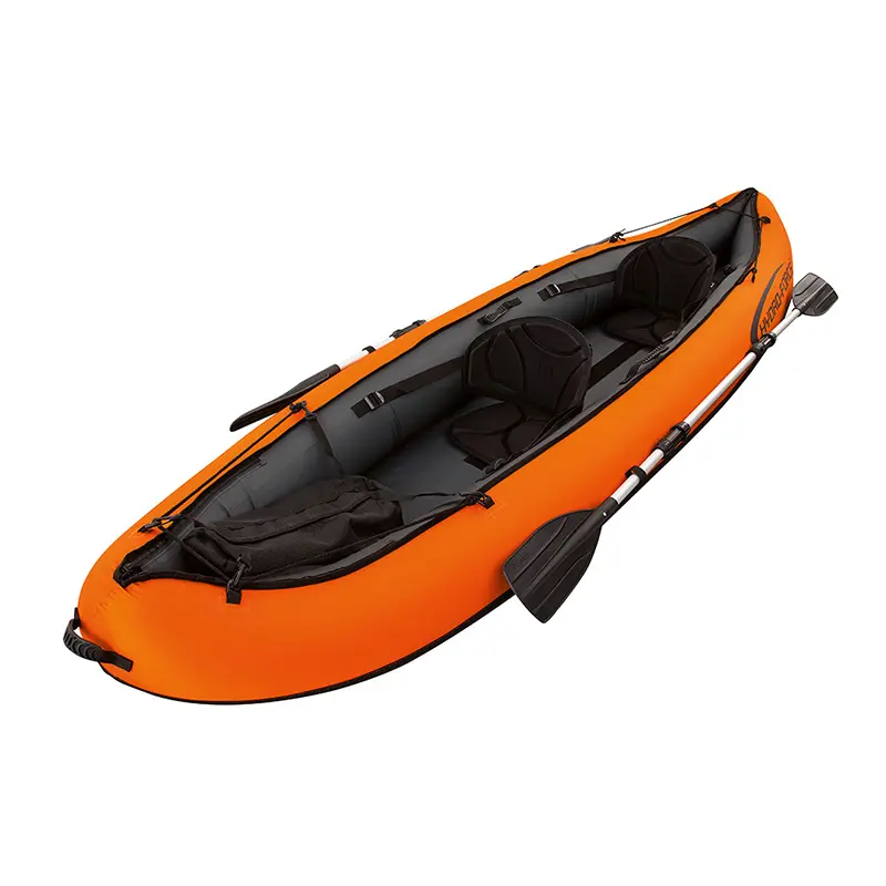 Barcos de pesca de aire naranja para 2 personas, botes de remos inflables