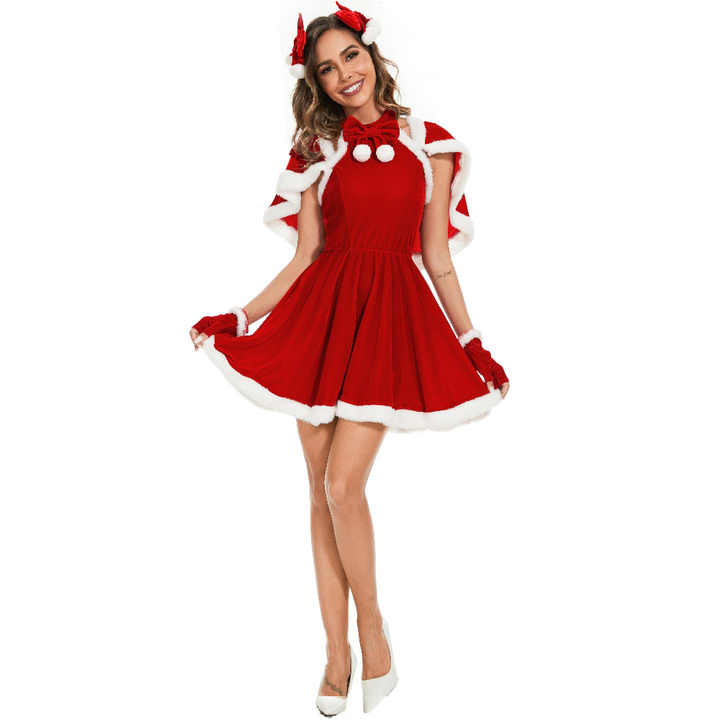 Christmas Costumes Women Dress Cosplay Santa Claus Suit Xmas Sexy Lady Winter Dress Bunny Girls Uniform Dress Up Outfit 2023