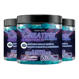 Oem <b>Creatine</b> <b>Monohydrate</b> Gummies 5000mg Berry Flavor 120 Count For Muscle Recovery Sport Nutrition Supplement - Product Image 4