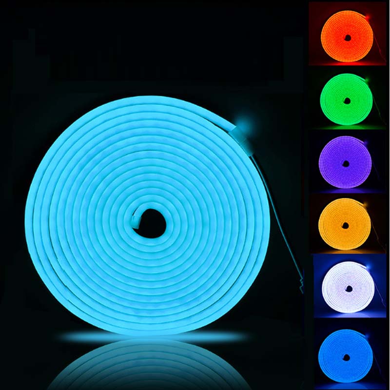 5 м ленты неоновый свет 12 в лазерной трубки светодиодные фонари DIY неоновая вывеска для организаций и магазинов красочный Радужный светодиодный свет