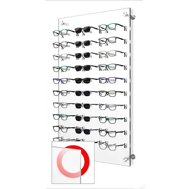 Wall Mount Transparent Acrylic Eyewear Holder Sunglass Display Stand