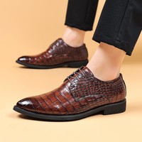Nouvelles chaussures en cuir pour hommes, pointues, tendance, printemps-automne, grandes tailles